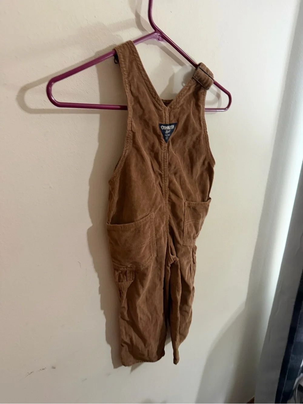 OshKosh B'gosh Size 3T Brown Corduroy Kids Overalls